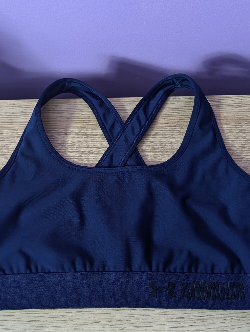 Under Armour Large Navy Crossback Sports Bra